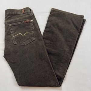 Seven For All Mankind Corduroy Bootcut Pants Brown Women's Size 27